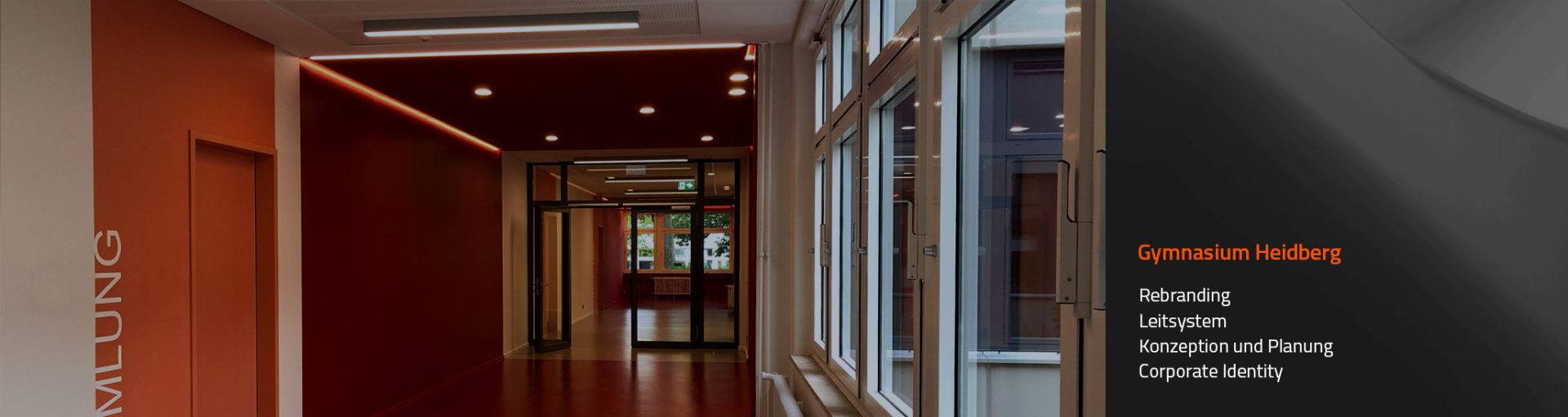 Gymnasium-Heidberg-Leitsystem-Innenbereich-Außenbeschilderung