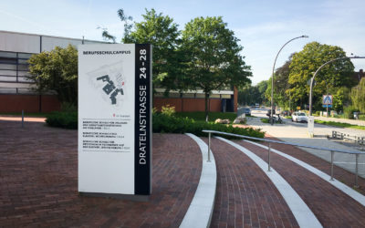 Diverse neue Leitsysteme für den Außen- und Innenbereich