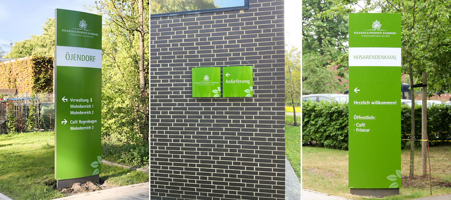 Marienkrankenhaus Monolith Leitsystem Exterior Kliniken