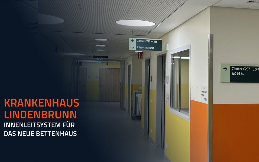 Krankenhaus Lindenbrunn: Innenleitsystem für das neue Bettenhaus