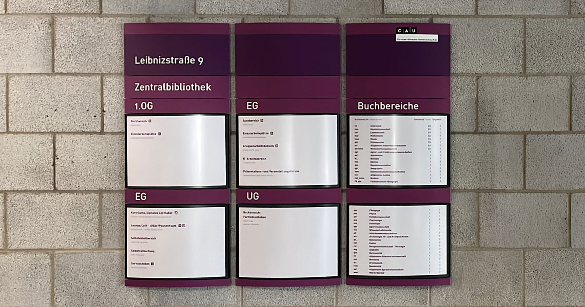 interior beschilderung wand- und flügelschilder