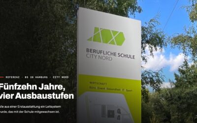 Fünfzehn Jahre, vier Ausbaustufen: das Leitsystem der Beruflichen Schule City Nord