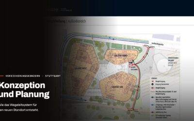 Versicherungskonzern Stuttgart: Konzeption und Planung des Wegeleitsystems